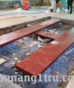 Alternative view of Bàn nâng cầu nâng rửa xe 1 trụ loại âm nền