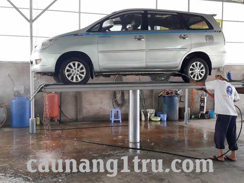 Cầu nâng 1 trụ rửa xe ô tô Ấn Độ lắp nổi